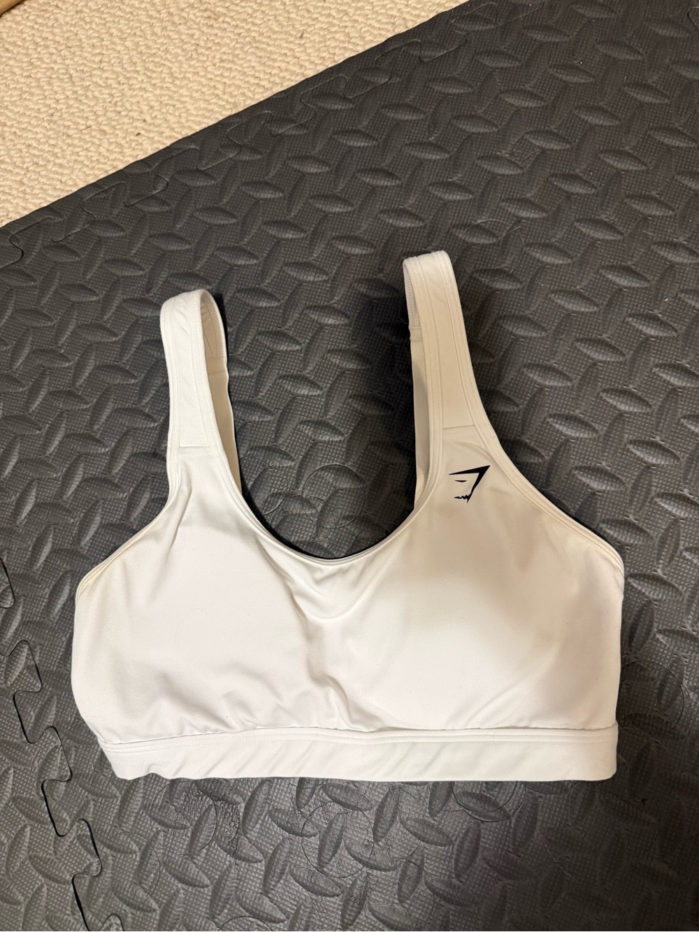 Gymshark White Scoop-Neck Sports Bra